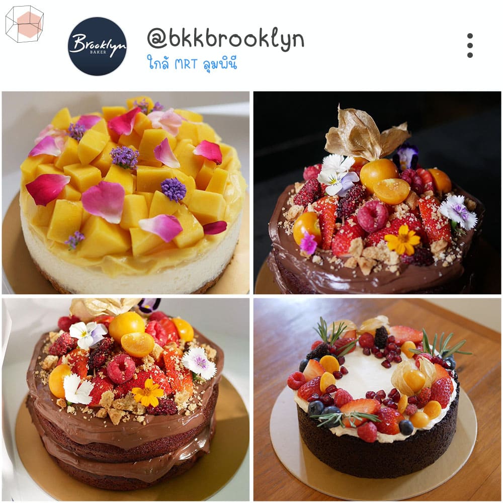ร้านเค้กวันเกิด Instagram เค้กผลไม้ ผลไม้สด